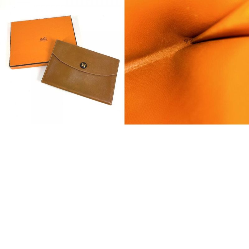 Hermes Second Bag Pochette Rio Pochette Rio Leather Brown