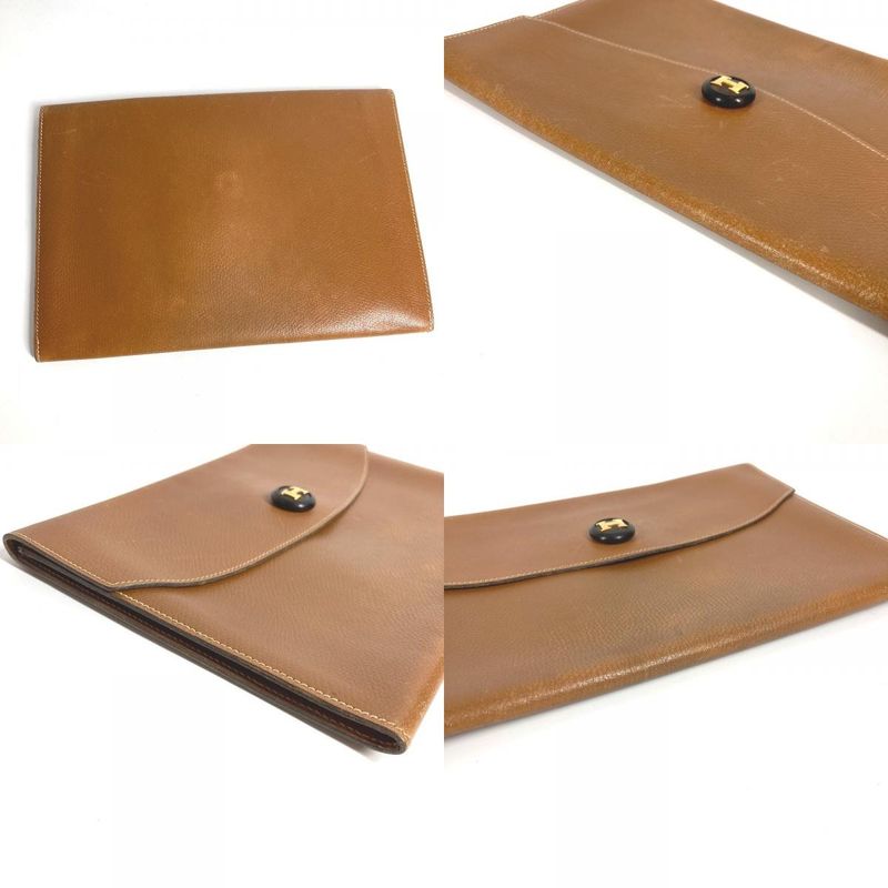 Hermes Second Bag Pochette Rio Pochette Rio Leather Brown