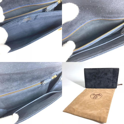 Hermes Second Bag Flap Dobris Navy