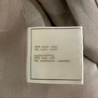 Chanel Logo Button 00c Block Color Border Wool Blend Jacket Haori Multi