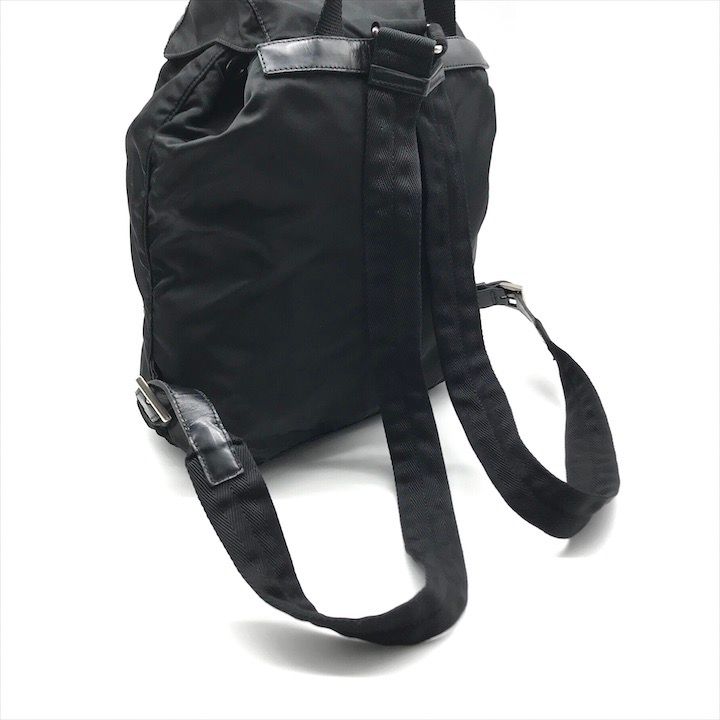 Prada Nylon Tessuto Triangle Logo Backpack Casual Black