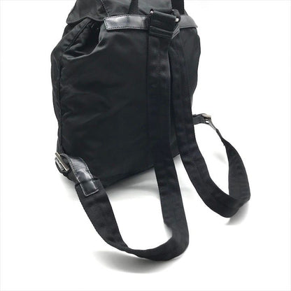 Prada Nylon Tessuto Triangle Logo Backpack Casual Black