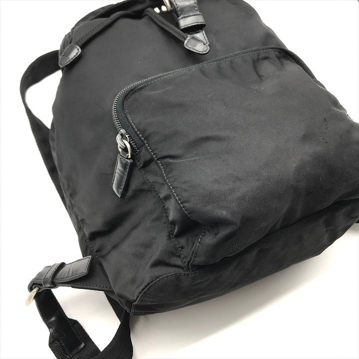 Prada Nylon Tessuto Triangle Logo Backpack Casual Black