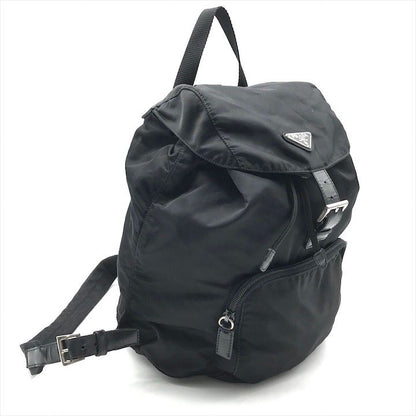Prada Nylon Tessuto Triangle Logo Backpack Casual Black