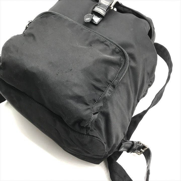 Prada Nylon Tessuto Triangle Logo Backpack Casual Black