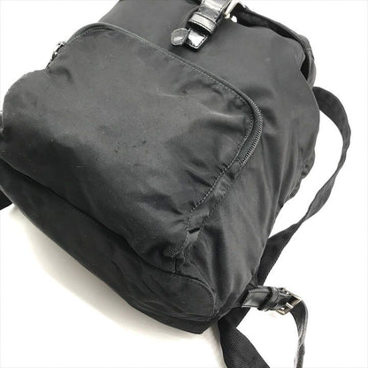 Prada Nylon Tessuto Triangle Logo Backpack Casual Black