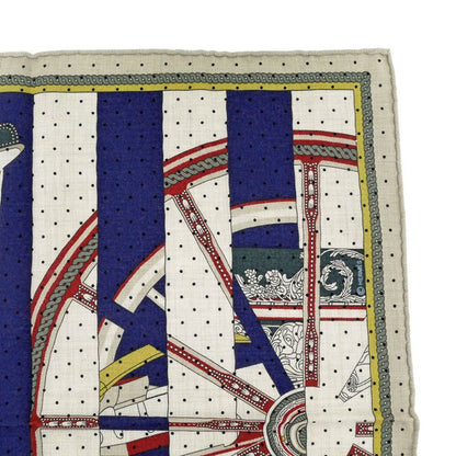 Hermes Gauroche 45 Berlinne Carriage Multicolor - Beige Scarf Bandana