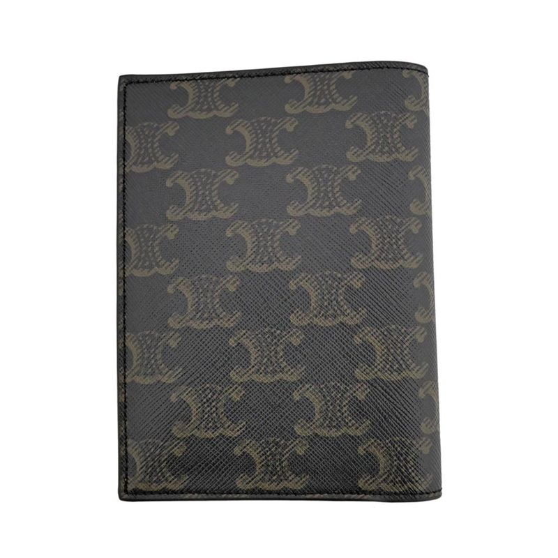 Celine Triomphe Passport Case Dark Brown Notebook Cabas - Accessories