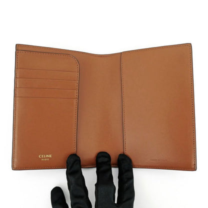 Celine Triomphe Passport Case Dark Brown Notebook Cabas - Accessories