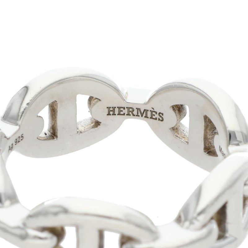 Hermes Chaine D'ancre Enchainee PM Chaine D'ancre PM Silver Ring Men's No 12.5