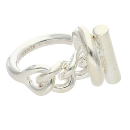 Hermes Croisette Silver Ring Men's No 9 51