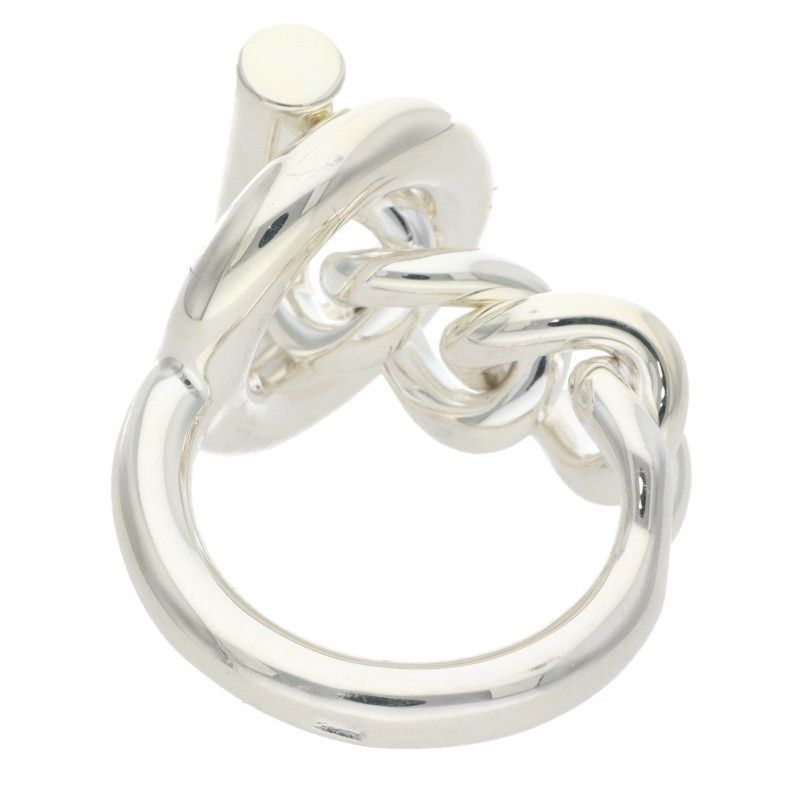 Hermes Croisette Silver Ring Men's No 9 51