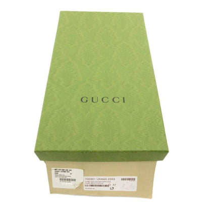 Gucci 700301 GG Canvas Slide Sandals Comfort 37 Brown JS AA • GY19