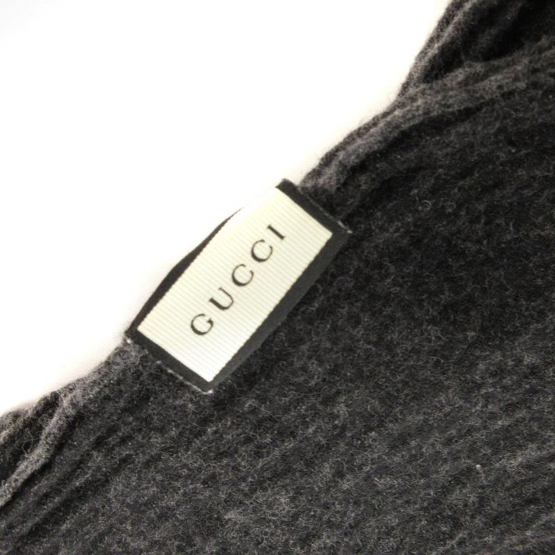 Gucci Muffler Shawl GG Canvas Logo Black JS AA • GY19