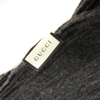 Gucci Muffler Shawl GG Canvas Logo Black JS AA • GY19