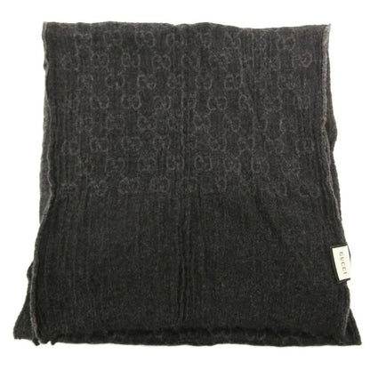 Gucci Muffler Shawl GG Canvas Logo Black JS AA • GY19