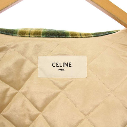 Celine 22AW Check Overshirt Blouson Jacket Padding Jacket Outerwear 50 Green