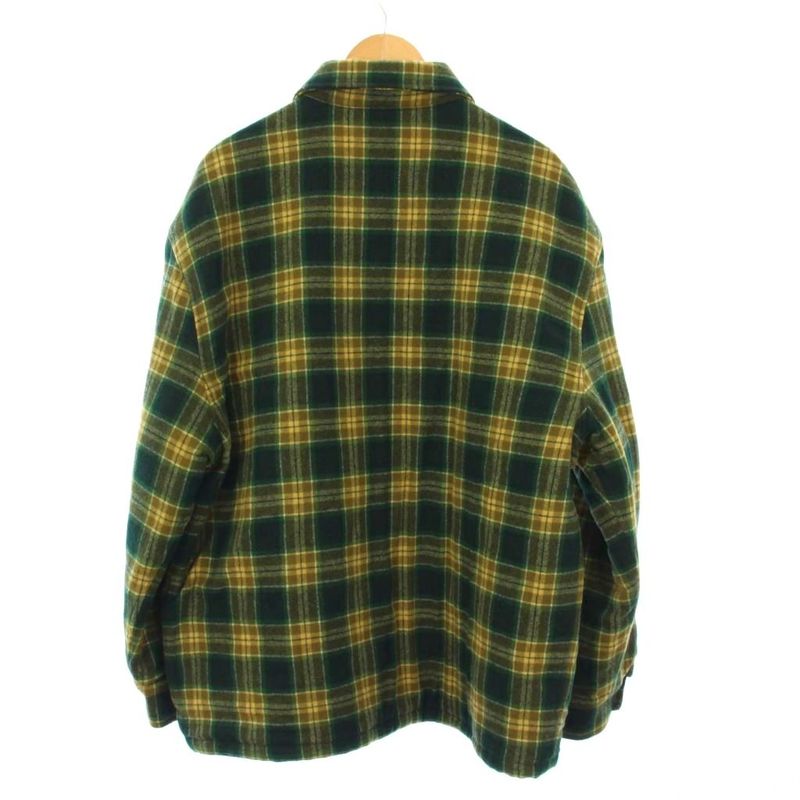 Celine 22AW Check Overshirt Blouson Jacket Padding Jacket Outerwear 50 Green