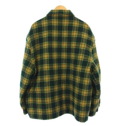Celine 22AW Check Overshirt Blouson Jacket Padding Jacket Outerwear 50 Green