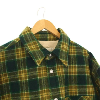 Celine 22AW Check Overshirt Blouson Jacket Padding Jacket Outerwear 50 Green