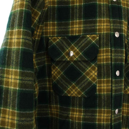 Celine 22AW Check Overshirt Blouson Jacket Padding Jacket Outerwear 50 Green