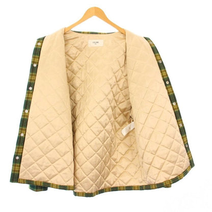 Celine 22AW Check Overshirt Blouson Jacket Padding Jacket Outerwear 50 Green