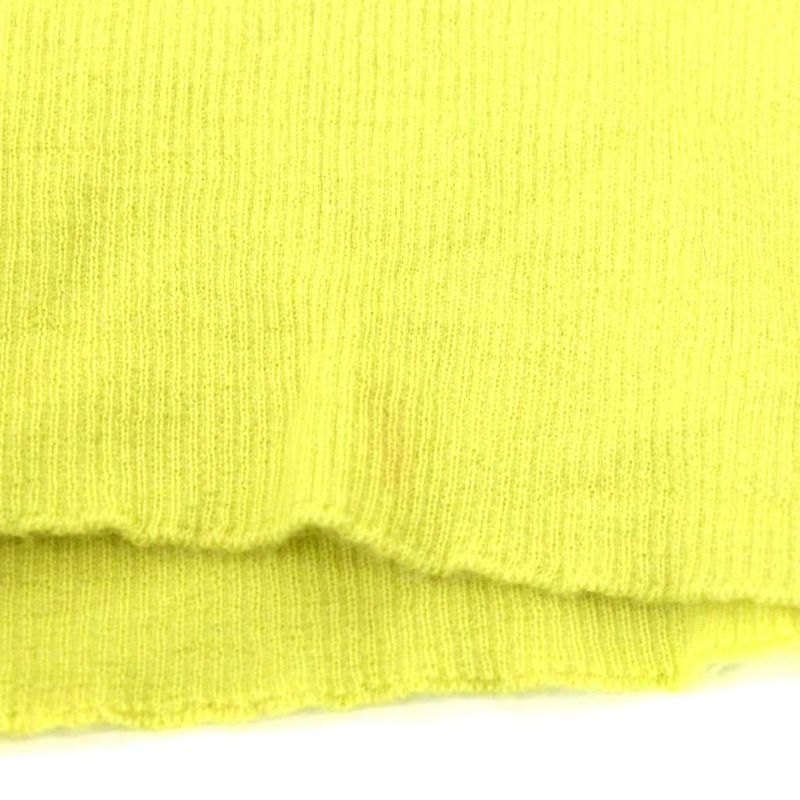 Hermes Cashmere V-neck Knit Sweater Pullover SM Lime Green CX • OS