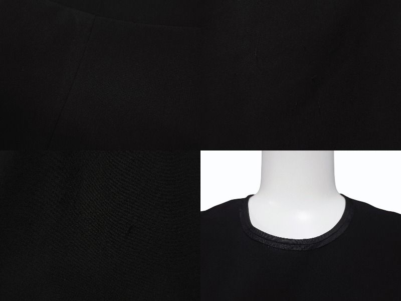 Prada Sleeveless Dress Pleated Midi Length Black — view 8