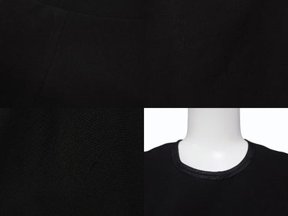 Prada Sleeveless Dress Pleated Midi Length Black — view 8