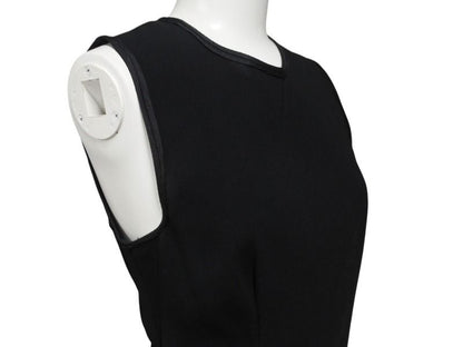 Prada Sleeveless Dress Pleated Midi Length Black — view 4
