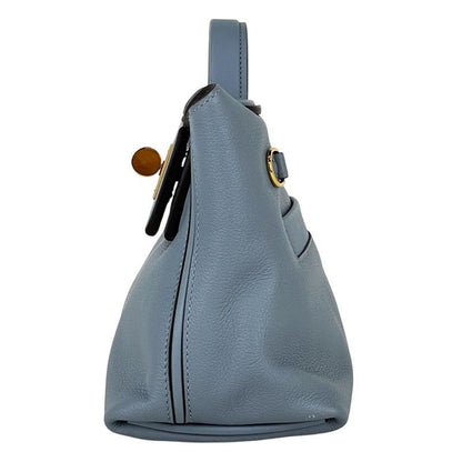 Hermes Van Quatre Mini 2WAY Shoulder Bag Handbag Evercolor Blue Run Z Ladies
