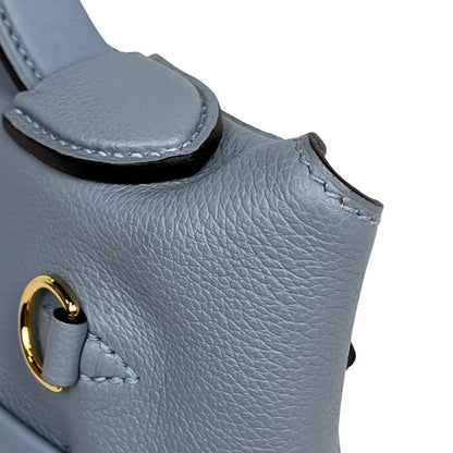 Hermes Van Quatre Mini 2WAY Shoulder Bag Handbag Evercolor Blue Run Z Ladies