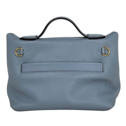 Hermes Van Quatre Mini 2WAY Shoulder Bag Handbag Evercolor Blue Run Z Ladies