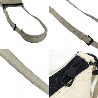 Louis Vuitton Shoulder Bag Triangle Messenger M55927 Taurillon Leather White