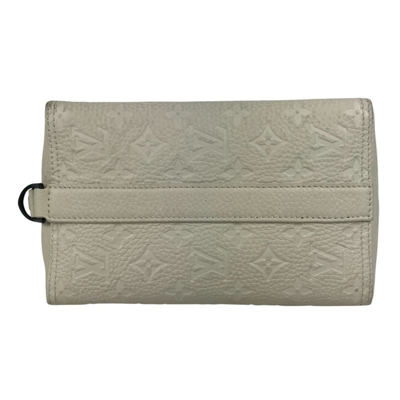 Louis Vuitton Shoulder Bag Triangle Messenger M55927 Taurillon Leather White