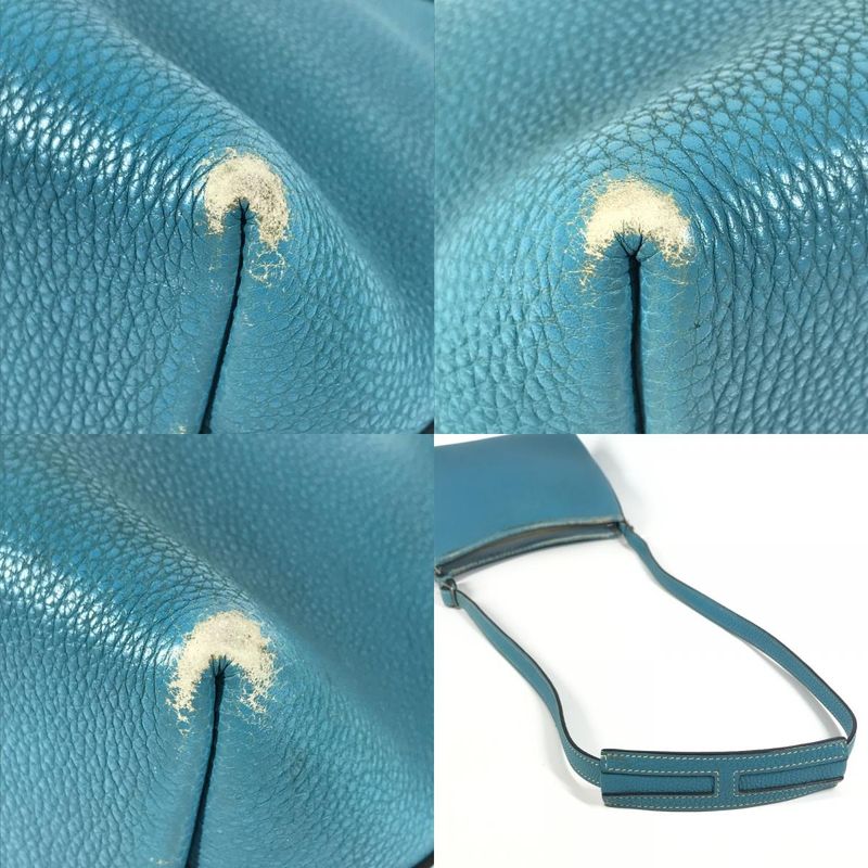 Hermes Shoulder Bag Berline PM Berline PM Leather Blue