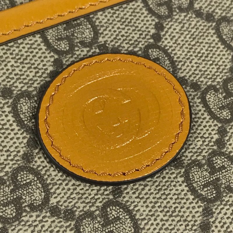 Gucci Second Bag GG Logo 625764 GG Canvas Leather Beige