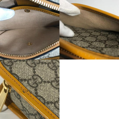 Gucci Second Bag GG Logo 625764 GG Canvas Leather Beige