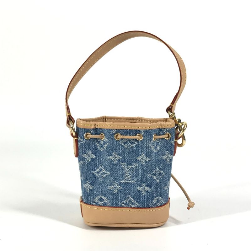 Louis Vuitton Key Holder Micronoe M01700 Monogram Denim Canvas Blue