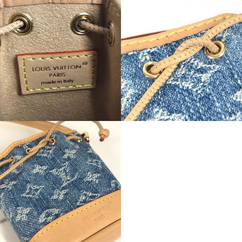 Louis Vuitton Key Holder Micronoe M01700 Monogram Denim Canvas Blue