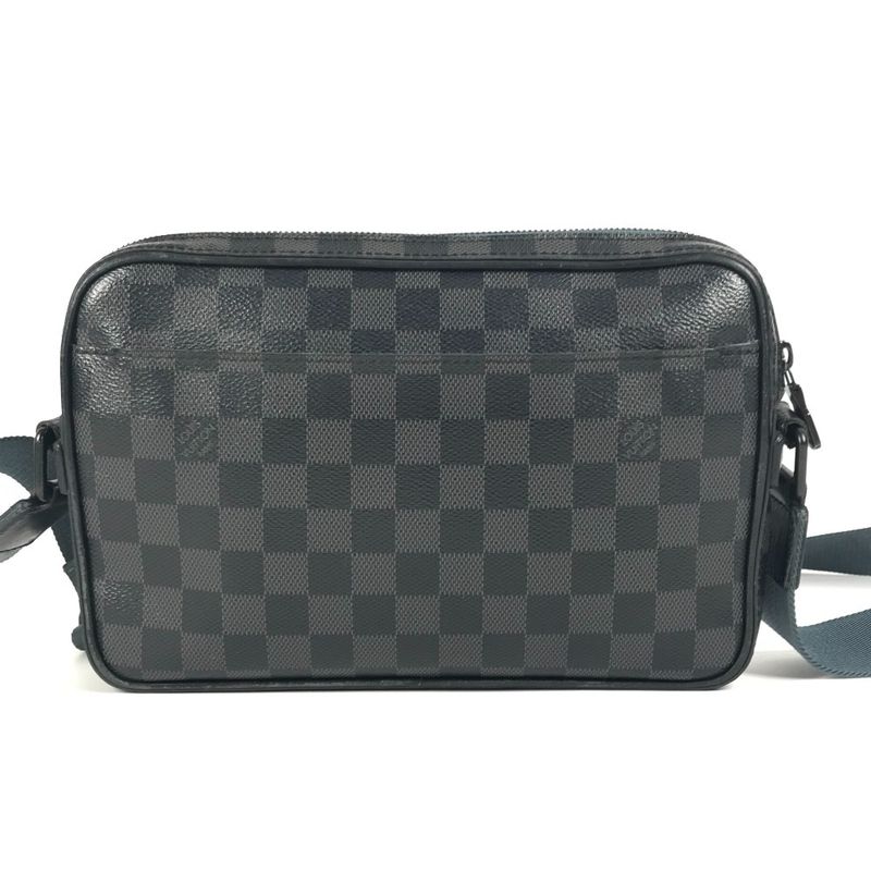 Louis Vuitton Shoulder Bag Alpha Messenger N40188 Damier Graphite Canvas Black
