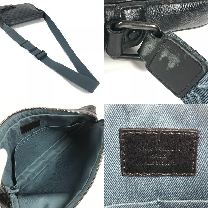 Louis Vuitton Shoulder Bag Alpha Messenger N40188 Damier Graphite Canvas Black