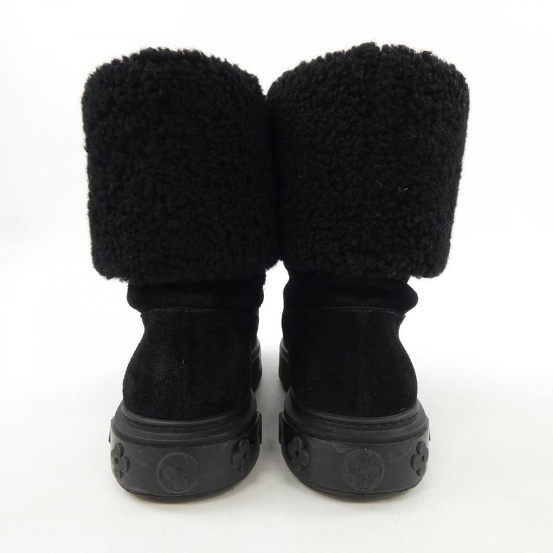 Louis Vuitton Logo Suede Snowdrop Line Boots