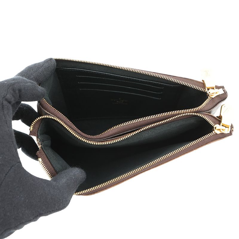 Louis Vuitton Shoulder Bag Monogram Giant Reverse Pochette Double Zip Noir Black