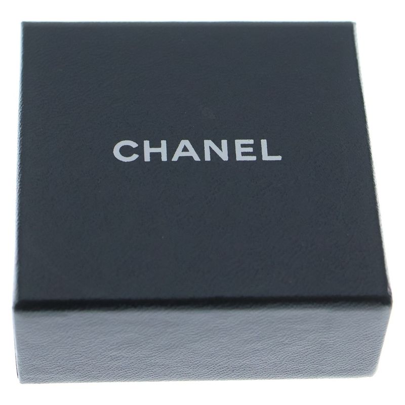 CHANEL No.5 Logo Earrings Silver