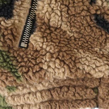 CELINE CAMO Fleece VEST Camo Fleece Vest Brown Green 2y306893l