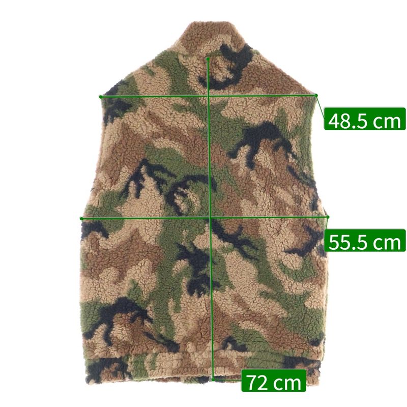 CELINE CAMO Fleece VEST Camo Fleece Vest Brown Green 2y306893l