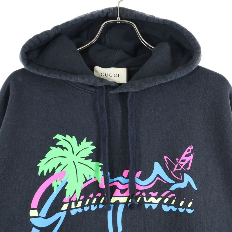 GUCCI 20SS Hawaii Print Hoodie GUCCI Hawaii Print Hoodie Pullover Parka - Palm