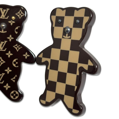 Louis Vuitton Teddy Bear Brooch Monogram Damier Brown Broche Nunure Limited