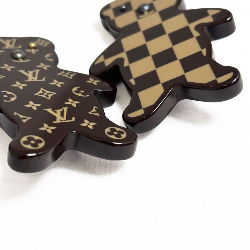 Louis Vuitton Teddy Bear Brooch Monogram Damier Brown Broche Nunure Limited